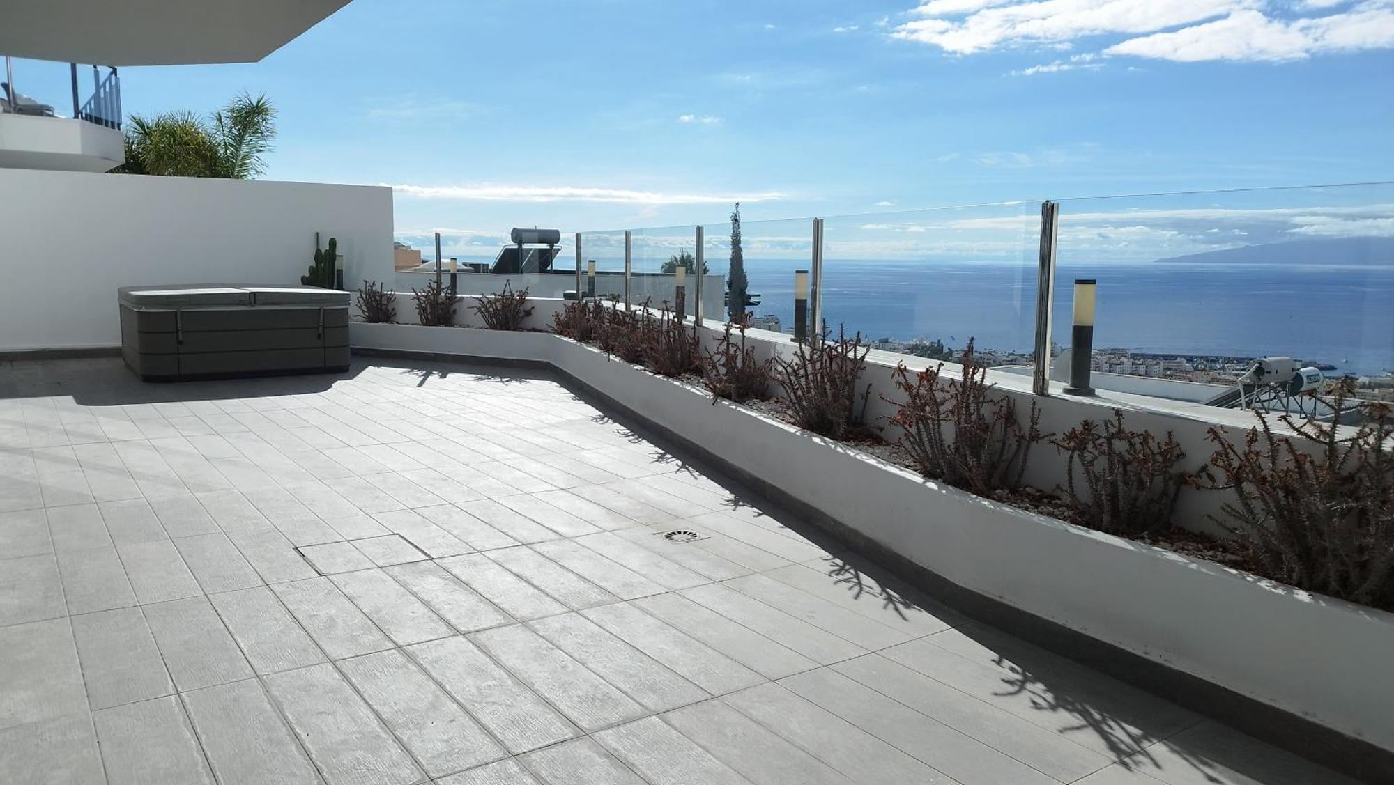Sunset White Villa - Ocean View, Jakuzzi, Heated Pool, Air-Conditioning, Grill Playa de las Americas  Luaran gambar